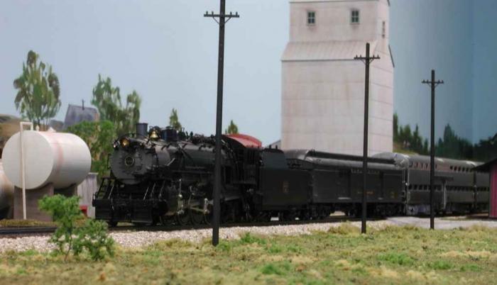 &quot;CB&amp;Q 4960&quot;: &quot;Mikado 4960 is shown stopping at Sheridan to allow the passengers to take photos during a run-by on a fan trip sponsored by the Illini Railroad Club. The picture recreates a scene fround in Mike Spoor's &quot;Chicago Burlington and Quincy in Color, Volume 4.&quot;
